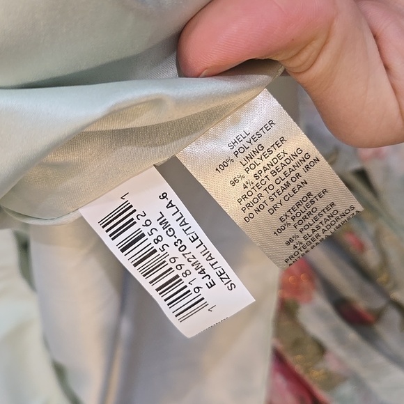 NWT Eliza J Floral Maxi Dress Embellished Neck  Sz 6 - Picture 8 of 15